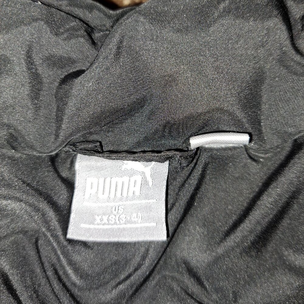 Puma Quilted Puffer Vest Outerwear W/Pockets Black/Red Logo Size XXS (3-4) - Picture 4 of 7